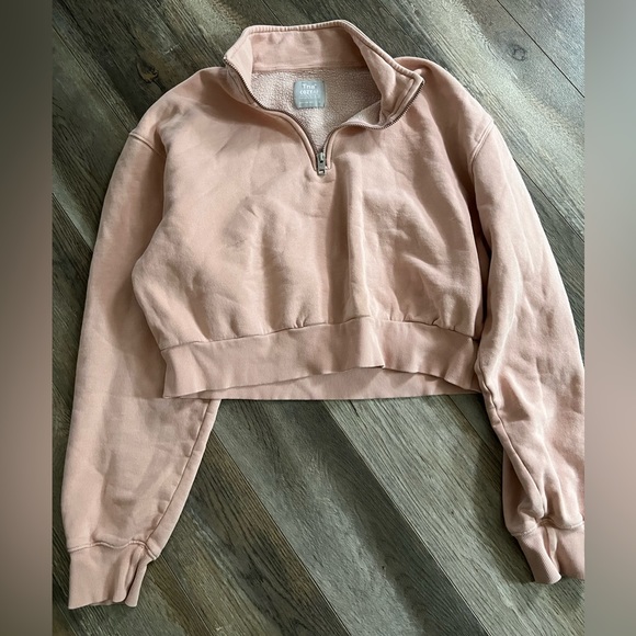 TNA Aritzia light pink cropped pullover sweater size M - Picture 1 of 5